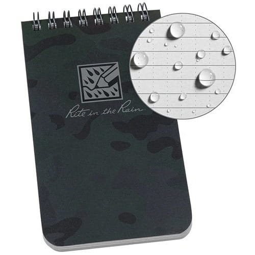 Levně RITE IN THE RAIN blok voděodolný TOP-SPIRAL 3x5" notebook malý Night Hawk Camo