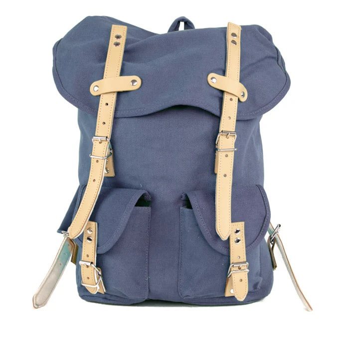 Levně ESSL - original batoh HIKING 15l s koženými prvky MODRÝ