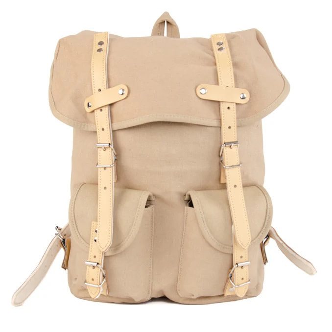 Levně ESSL - original batoh HIKING 15l s koženými prvky KHAKI
