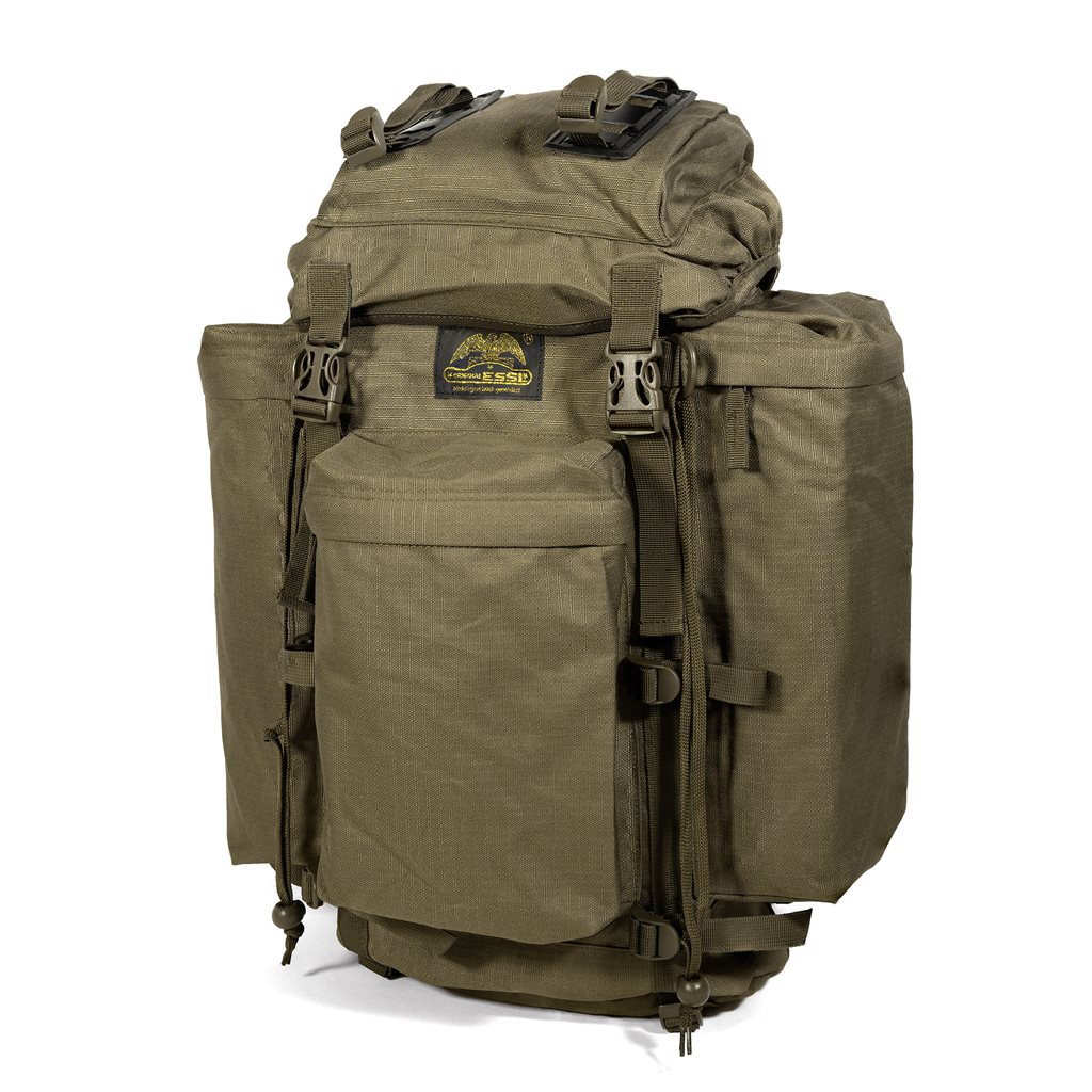 Levně ESSL - original batoh SQUAD 34l s převlekem ZELENÝ
