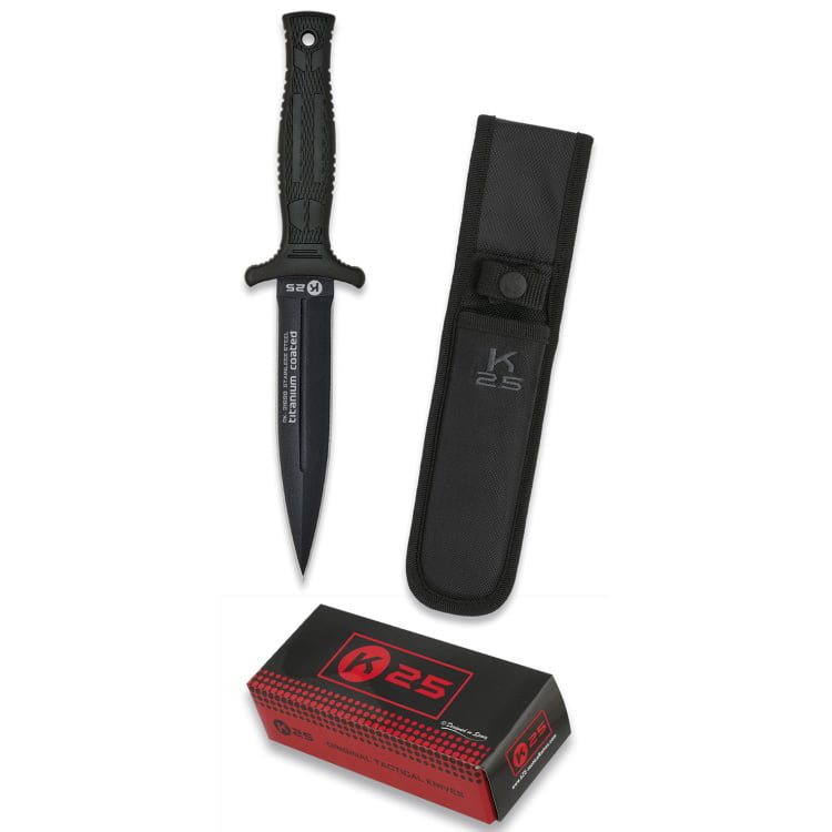 Levně RUI Tactical nůž K25 31699 dýka ČERNÝ