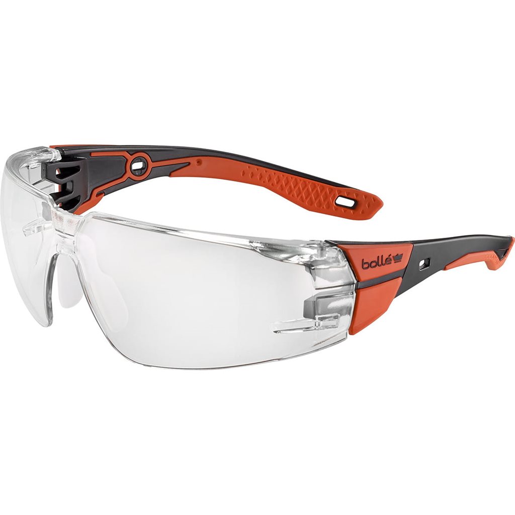Brýle ochranné RUSH+ 2.0 ČIRÁ skla ČERVENÉ vel.M/L
