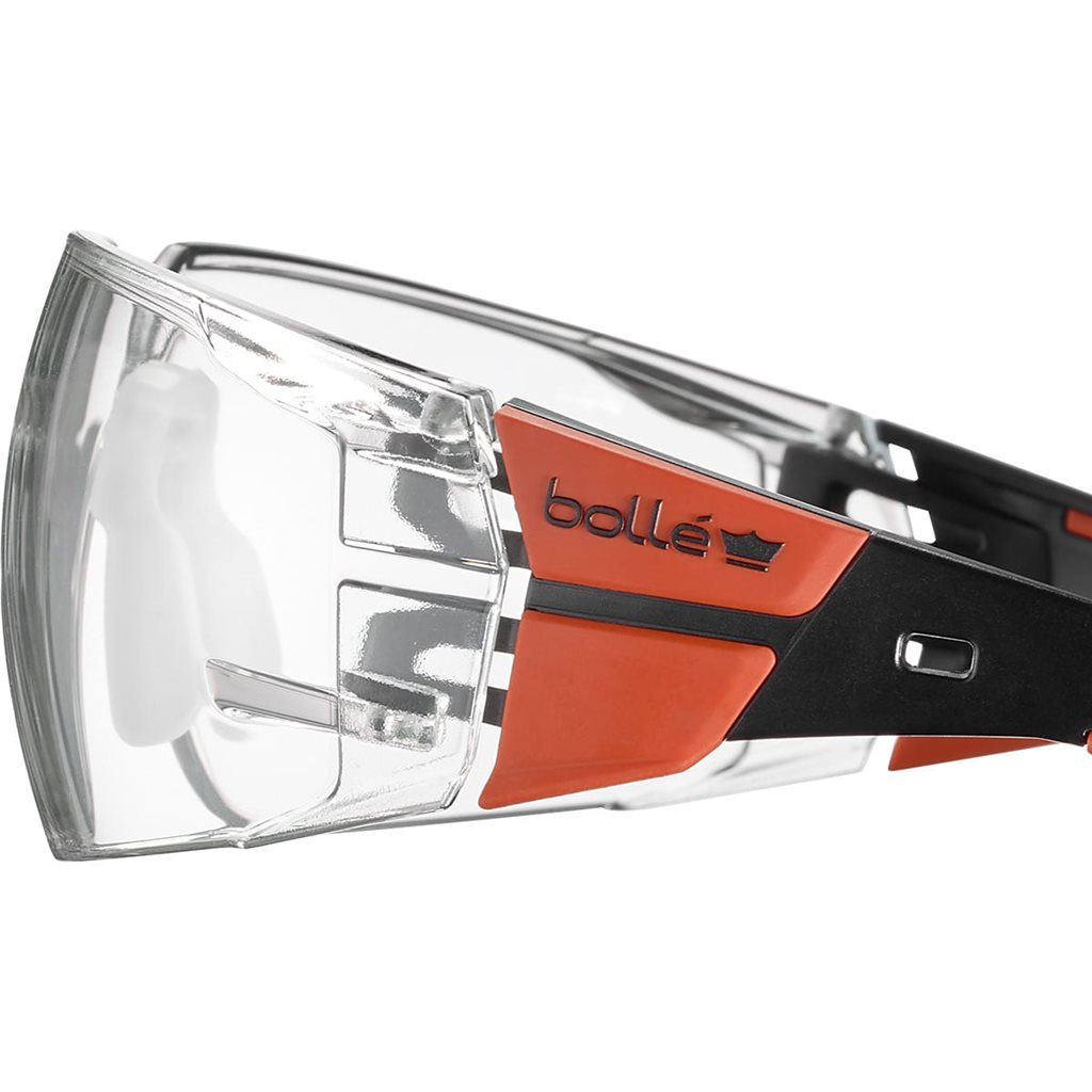 Brýle ochranné RUSH+ 2.0 ČIRÁ skla ČERVENÉ vel.M/L