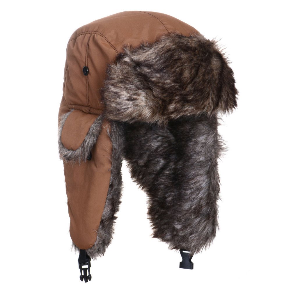 Levně Beranice Tramp s kožešinou COYOTE