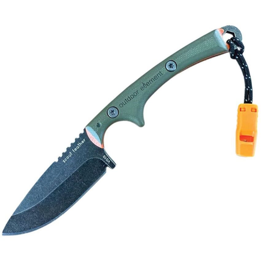 Levně Nůž SCOUT FEATHER s pouzdrem ZELENÝ