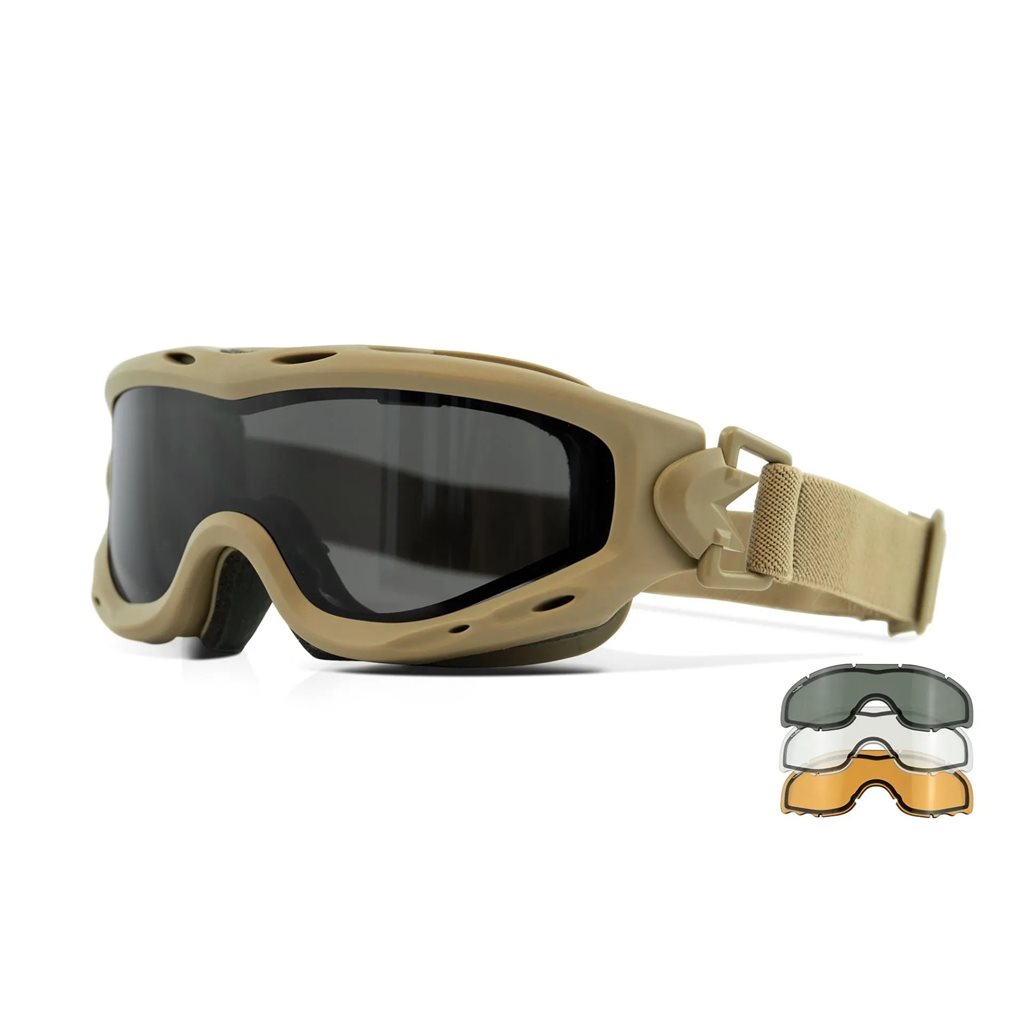 Levně WILEY X brýle taktické SPEAR DUAL LENS sada 3 skla TAN rám