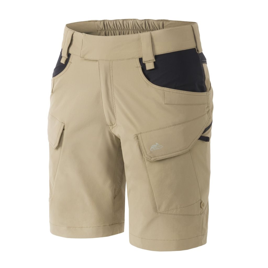 Levně Kraťasy dámské OTS® VersaStretch® Lite 8,5" krátké KHAKI/ČERNÉ