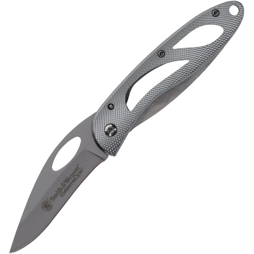 Levně Smith & Wesson nůž zavírací EXTREME SWA12CP hladké ostří STŘÍBRNÝ