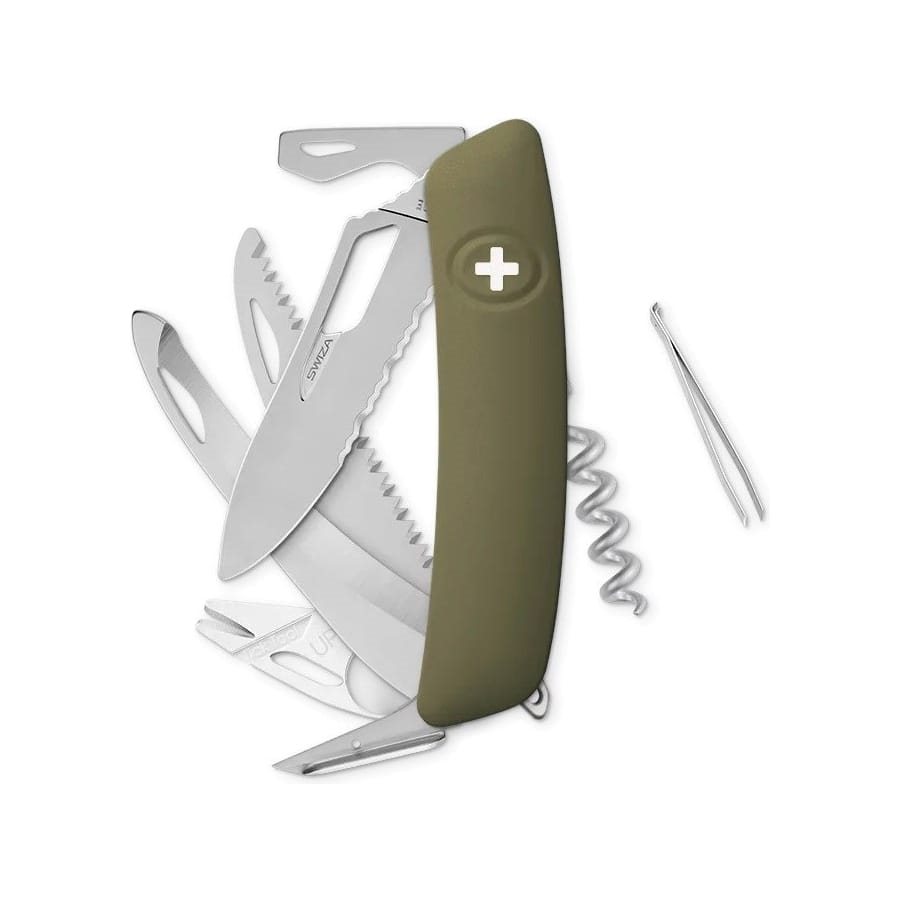 Nůž kapesní SWIZA SH09TR-HUTT AM odstraňovač klíšťat Single Hand Khaki