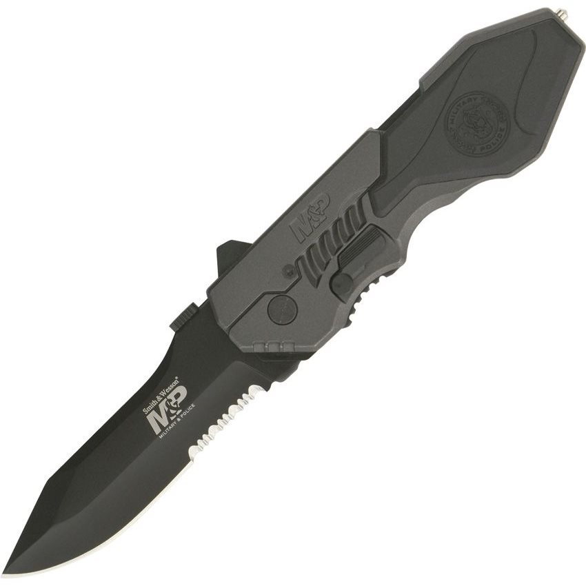 Levně Smith & Wesson nůž S&W MILITARY & POLICE, Al rukojeť, zubaté ostří
