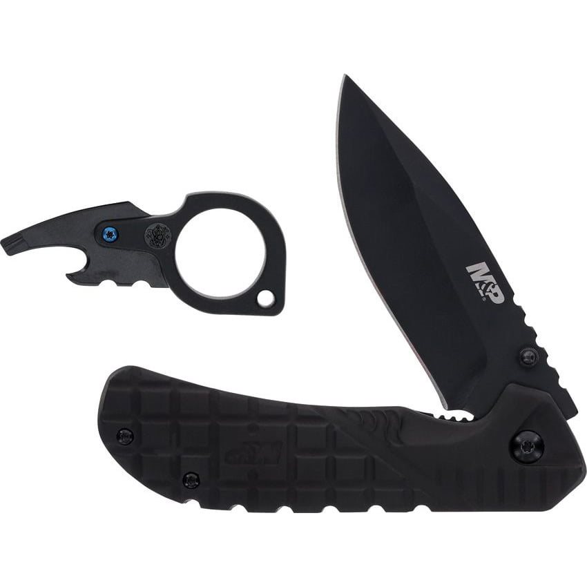 Levně Smith & Wesson nůž zavírací SWP1188459 a otvírák ČERNÝ