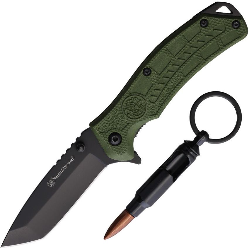 Levně Smith & Wesson nůž zavírací H.R.T. COMBO tanto čepel ZELENÝ