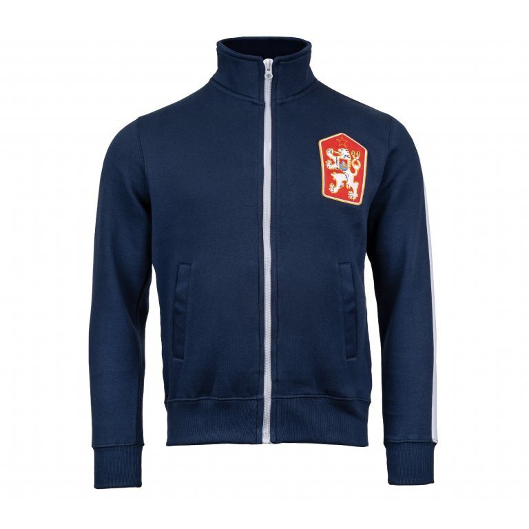Levně Mikina retro ČSSR s pruhem MODRÁ