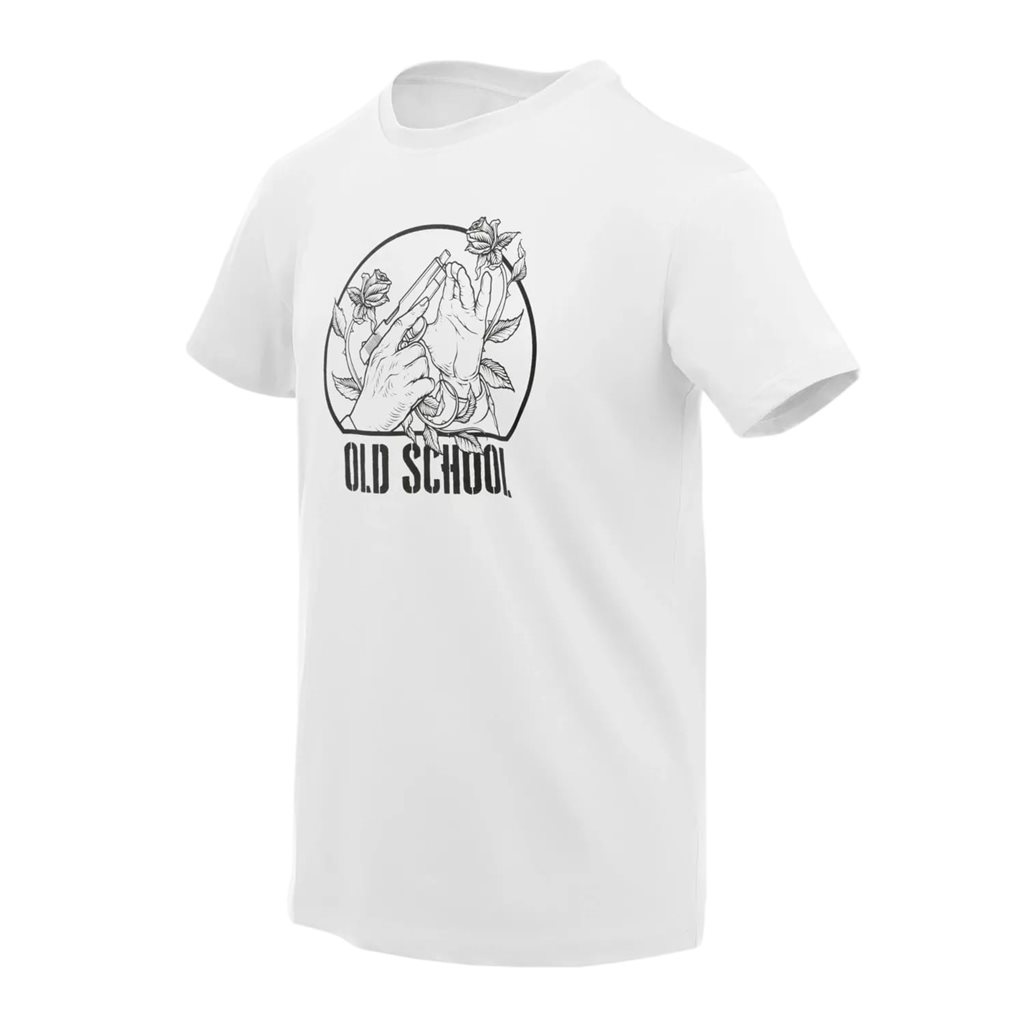 Levně Triko OLD SCHOOL BÍLÉ