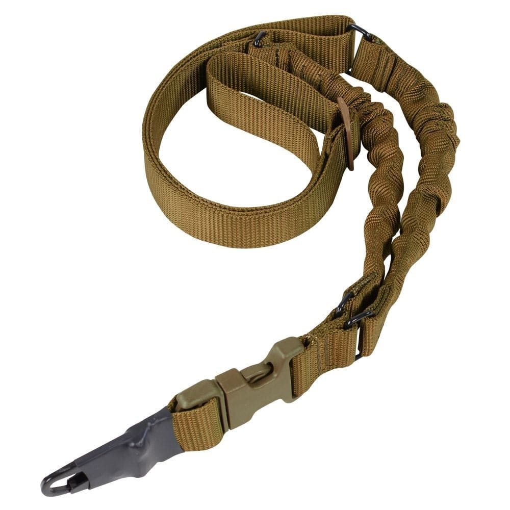 Popruh zbraňový ADDER Double Bungee jednobodový COYOTE BROWN