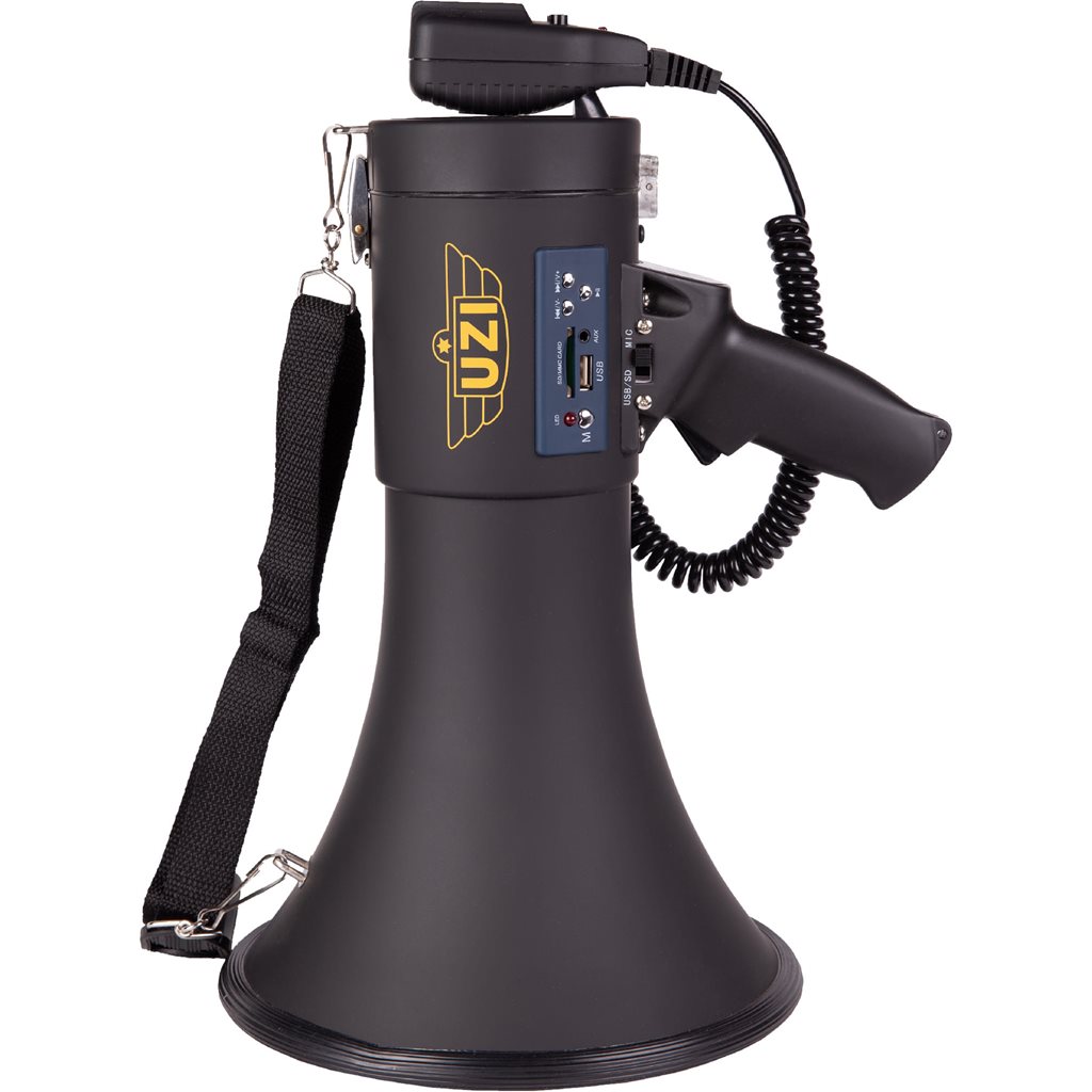 Levně UZI megafon 50W s BlueTooth ČERNÝ