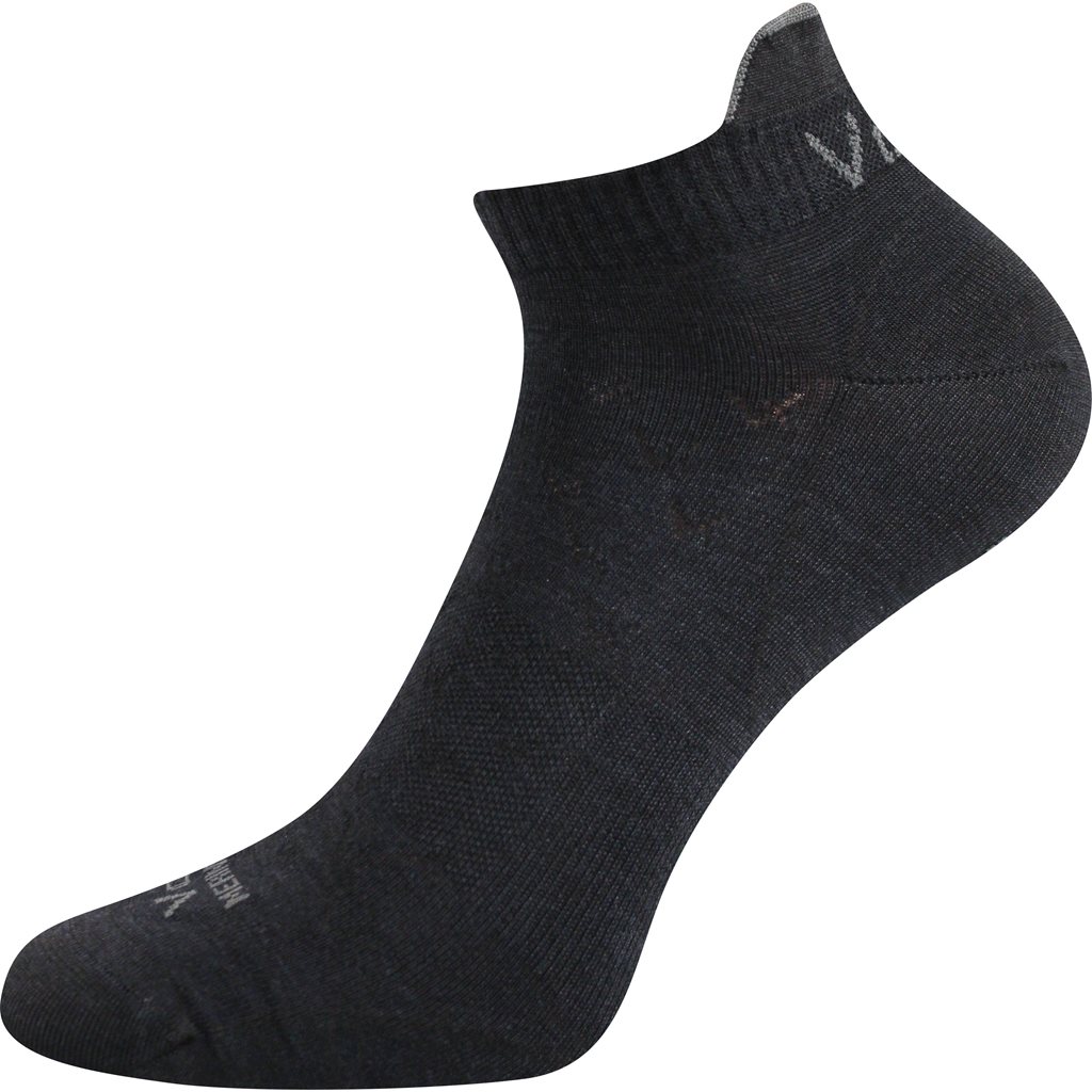 Ponožky krátké merino ROD s ionty stříbra ČERNÉ
