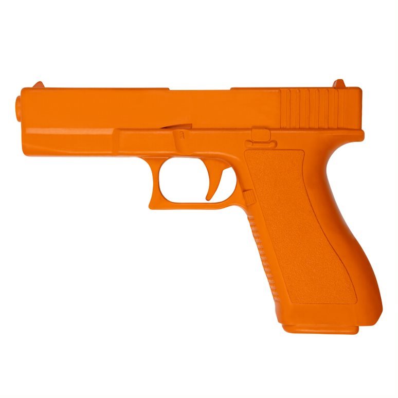 Levně Maketa pistole cvičná GLOCK gumová ORANŽOVÁ