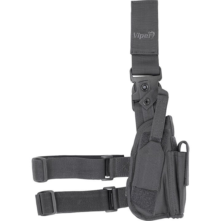 Levně Viper pouzdro pistolové TACTICAL stehenní TITANIUM ŠEDÉ