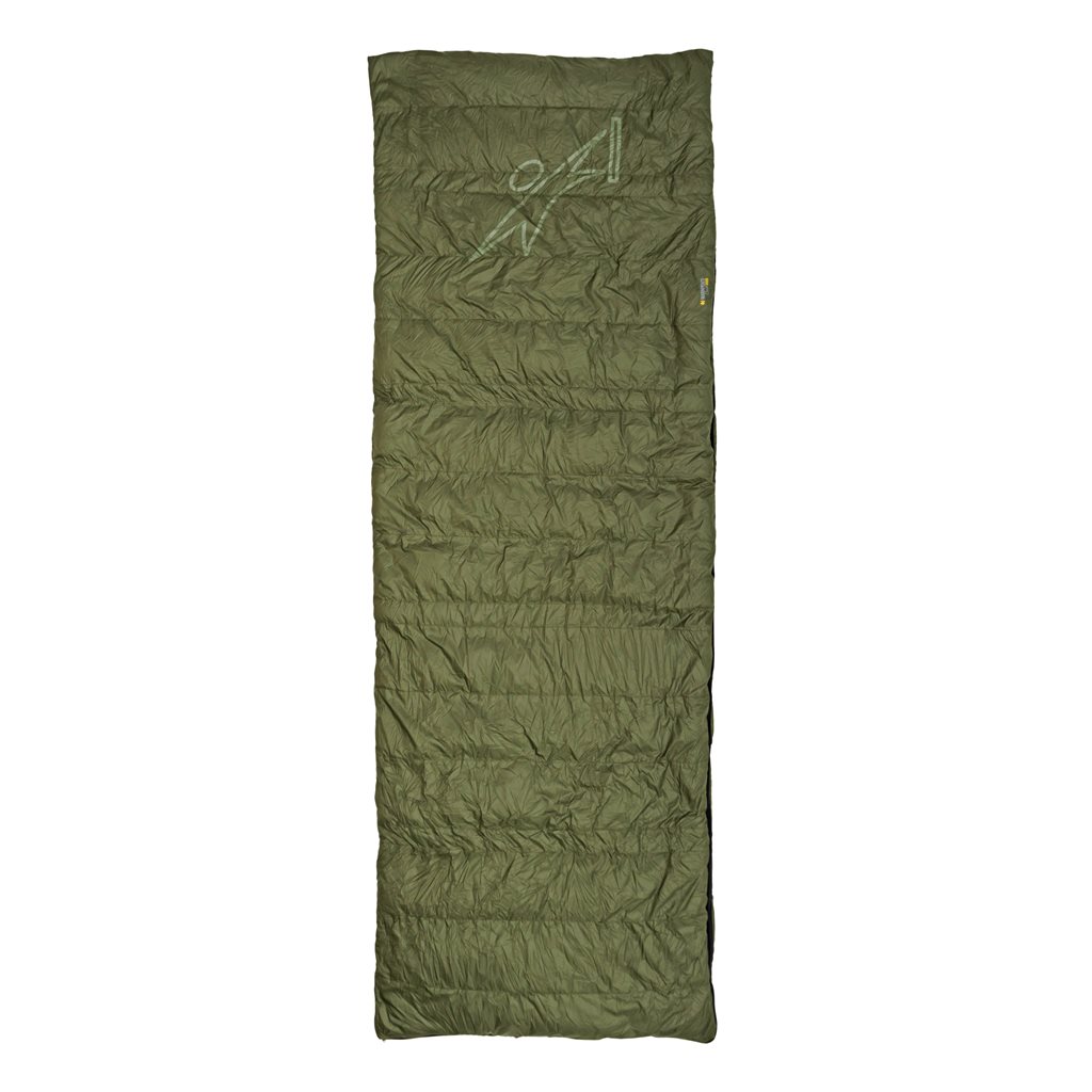 Levně WARMPEACE spacák péřový dekový QUILT 300 calla ZELENO-ČERNÝ