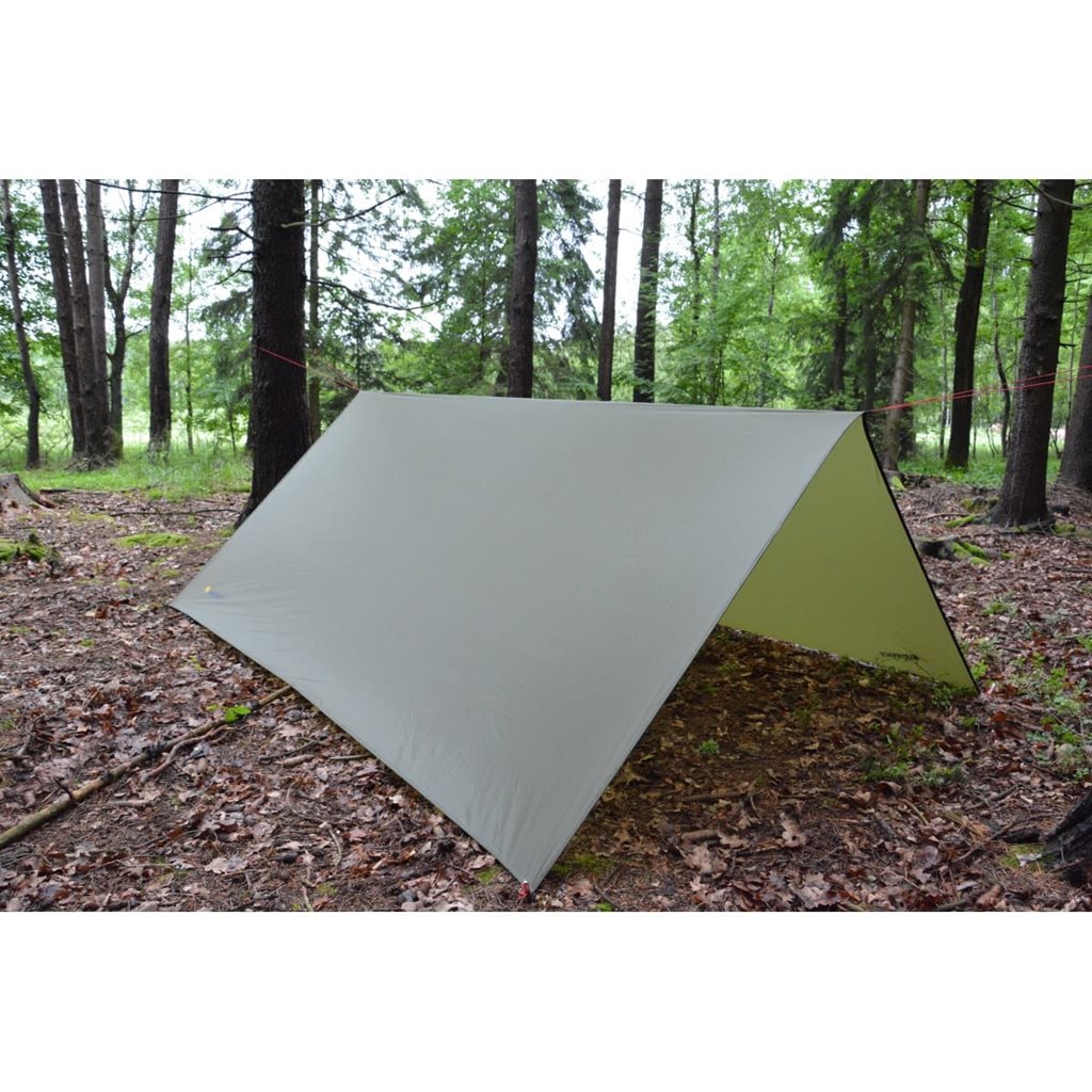 Levně WARMPEACE plachta nylonová lehká 3x3m SHELTER ZELENÁ