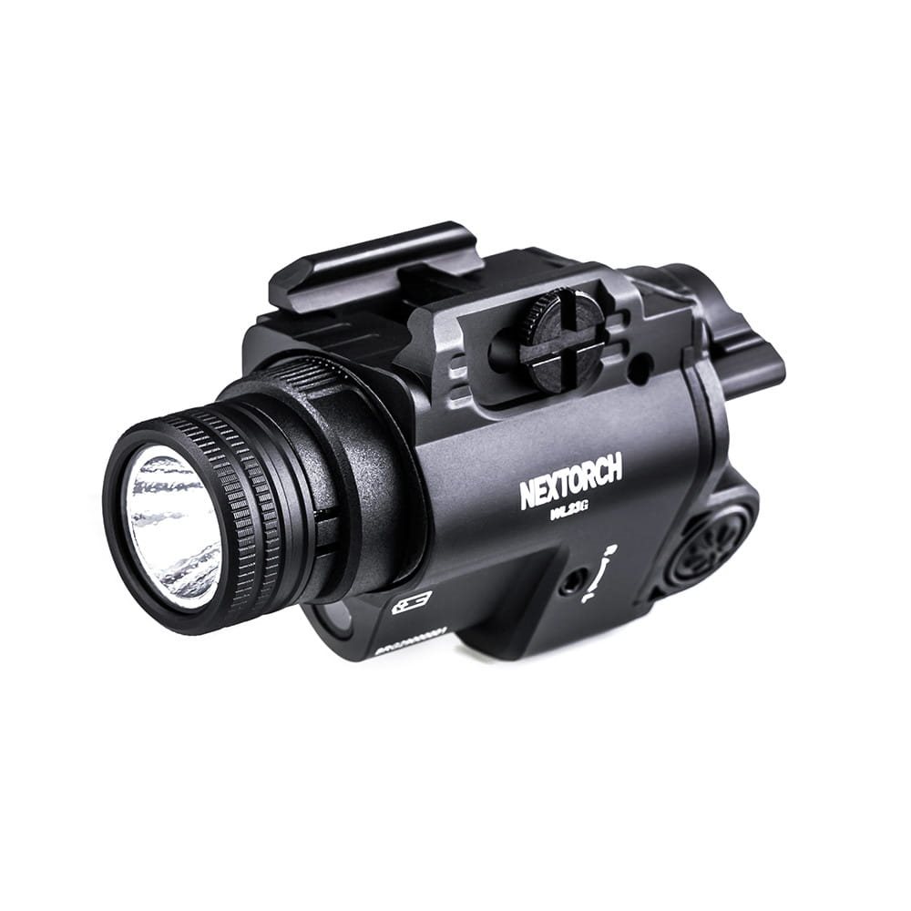 Levně Svítilna taktická NEXTORCH WL23 na pistoli s laserem ČERNÁ