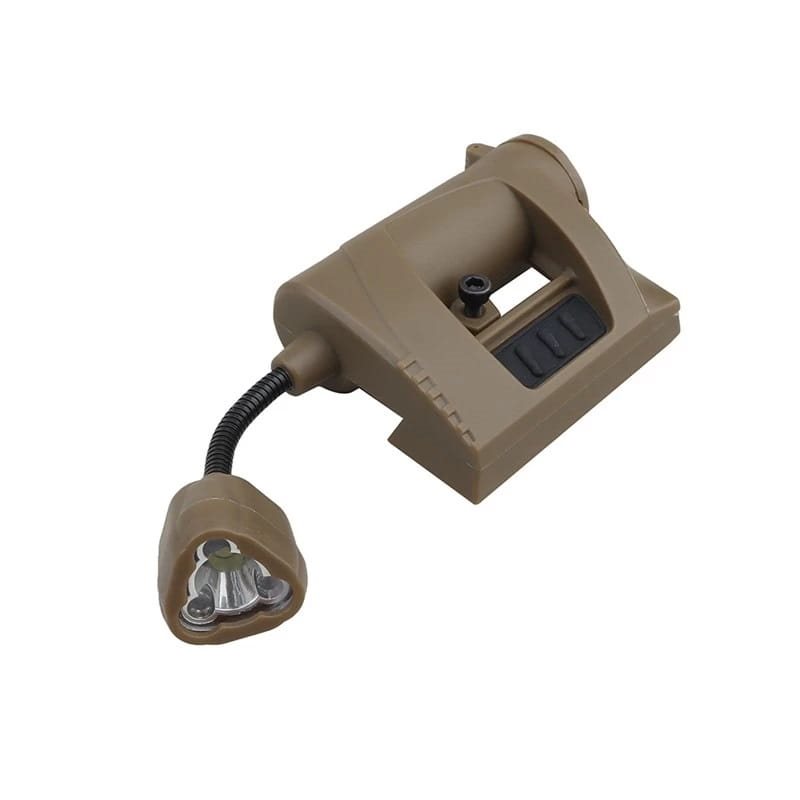 Levně Svítilna WST na helmu MPLS 3 barvy + IR LED PÍSKOVÁ