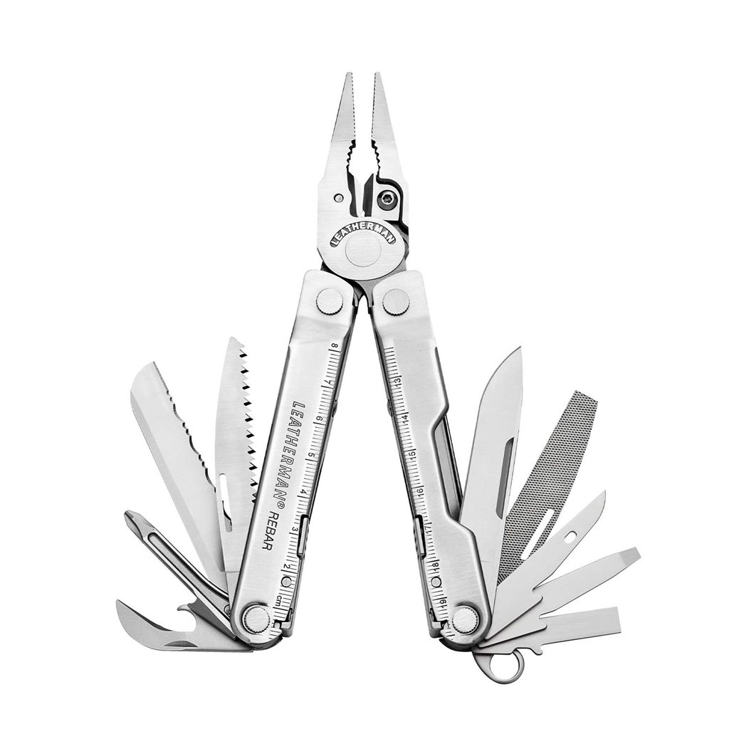 Levně Leatherman kleště multifunkční skládací REBAR STŘÍBRNÉ