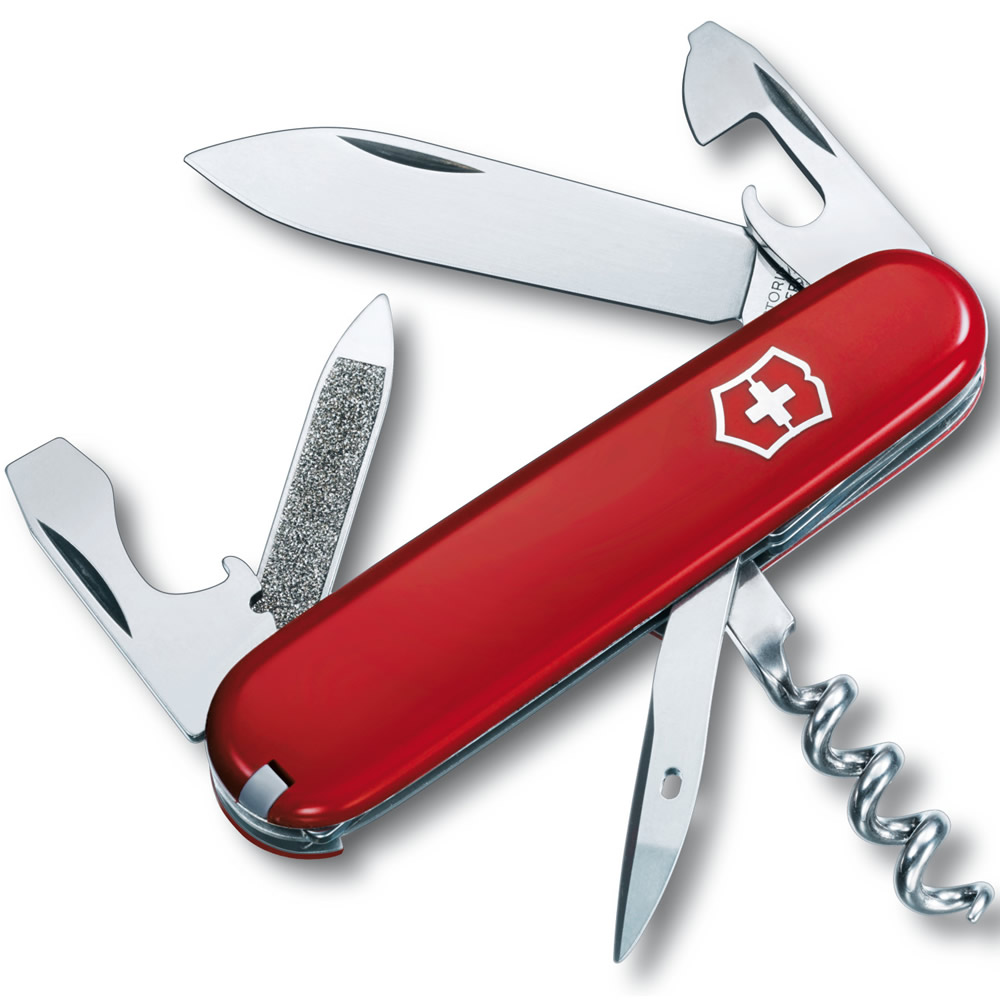 Levně VICTORINOX nůž kapesní SPORTSMAN 84mm ČERVENÝ