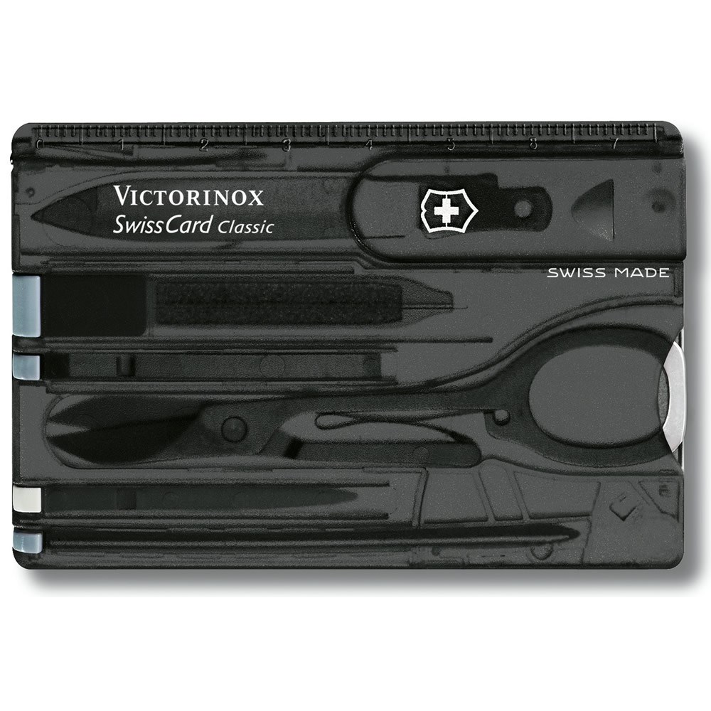Levně VICTORINOX karta SwissCard CLASSIC ČERNÁ transparentní