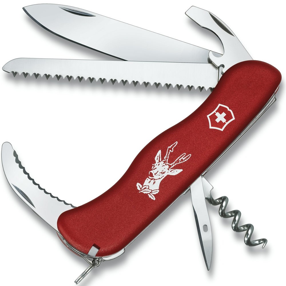 Levně VICTORINOX nůž kapesní HUNTER 111mm ČERVENÝ
