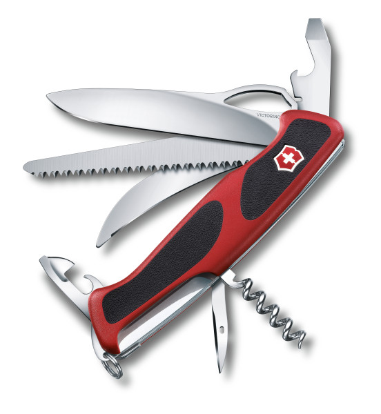 Levně VICTORINOX nůž kapesní RangerGrip 57 HUNTER 130mm ČERVENÝ