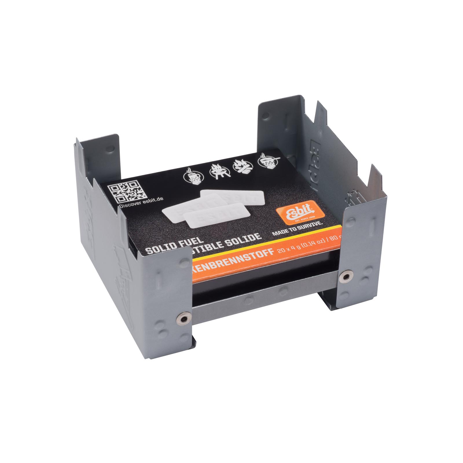 Levně Vařič / postýlka BW ESBIT® + líh 20 x 4g