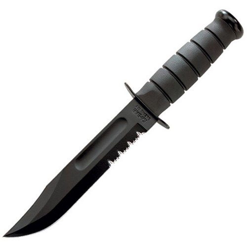 Levně KA-BAR nůž FIGHTING/UTILITY ozubené ostří ČERNÝ