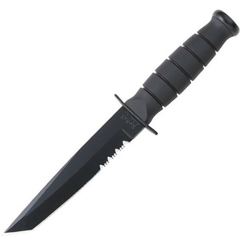 Levně KA-BAR nůž FIGHTING/UTILITY TANTO ozubené ostří ČERNÝ