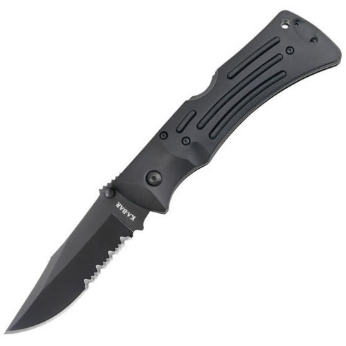 Levně KA-BAR nůž zavírací MULE FOLDER ozubený ČERNÝ