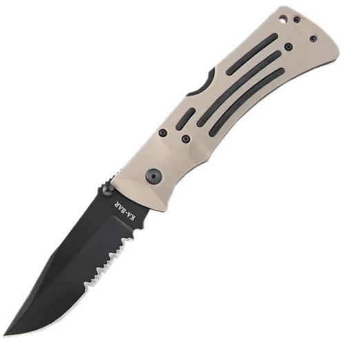 Nůž zavírací MULE FOLDER ozubený KHAKI