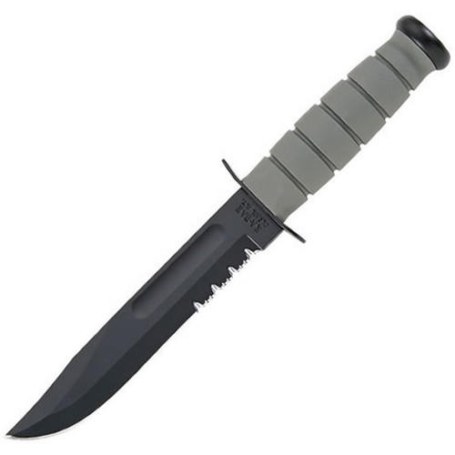 Levně KA-BAR nůž bojový ozubené ostří plast. pouzdro FOLIAGE GREEN