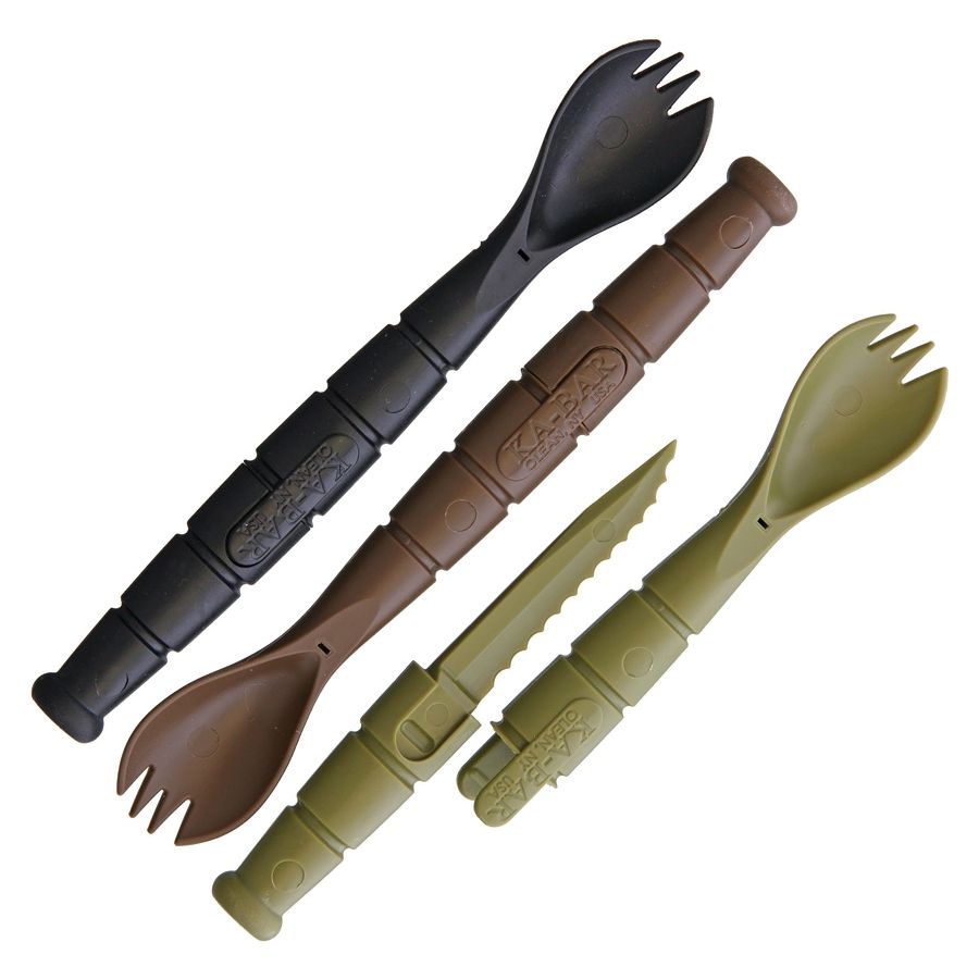 Levně KA-BAR lžíce TACTICAL včetně nože TMAVÉ 3 kusy