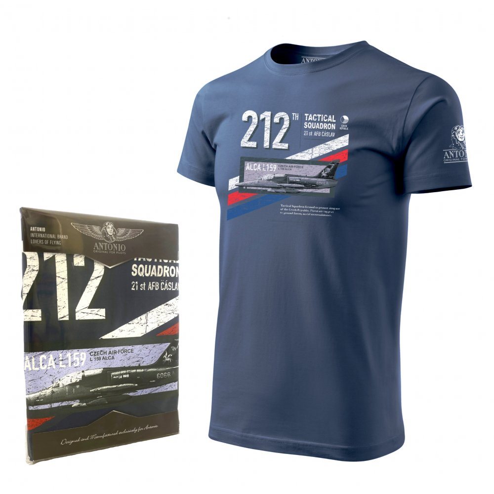 Levně Triko AERO L-159 ALCA TRICOLOR MODRÉ