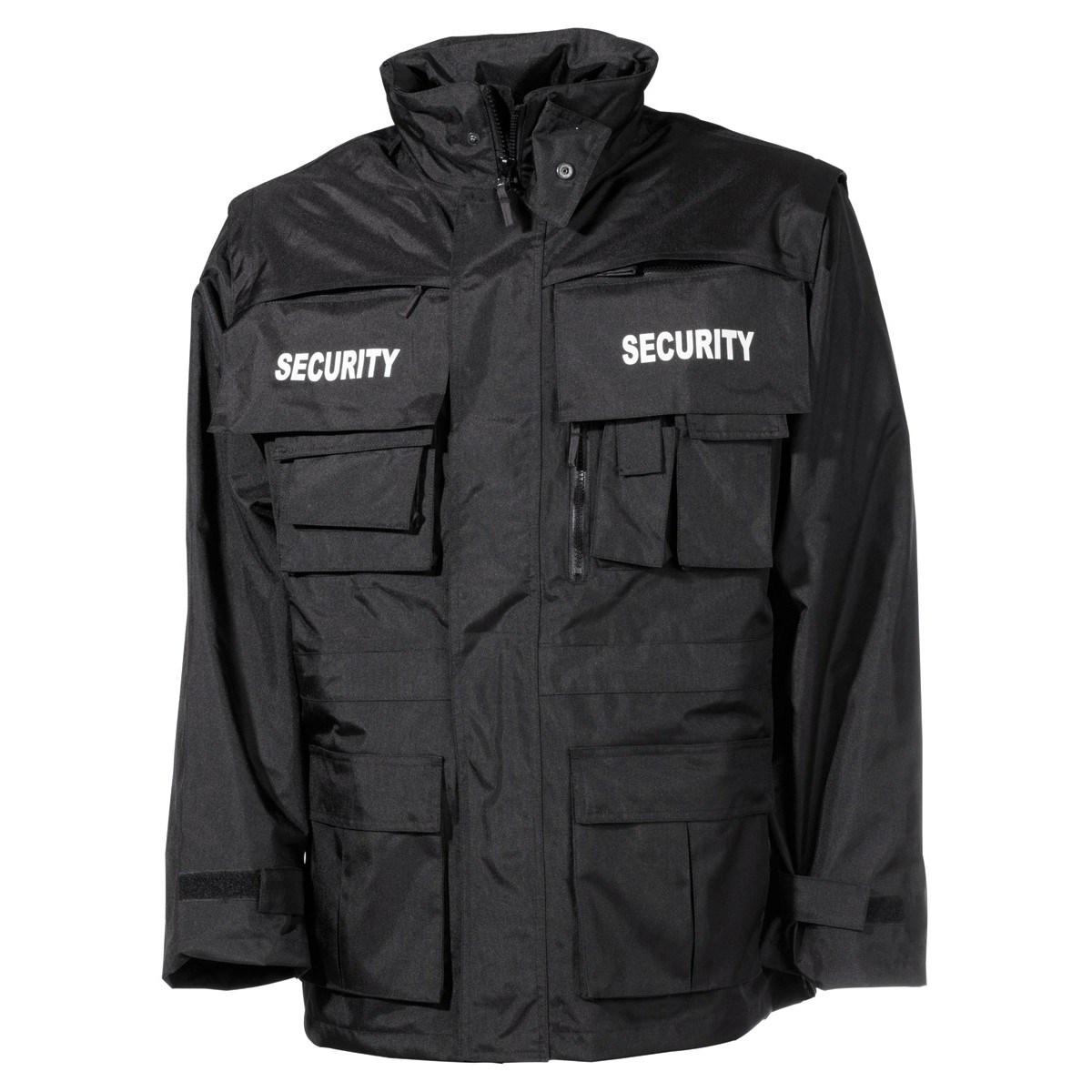 Levně Bunda SECURITY nepromokavá ČERNÁ