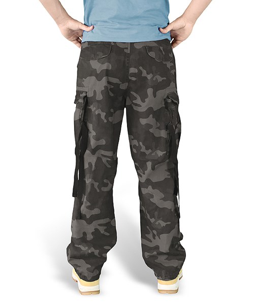 Kalhoty VINTAGE FATIGUE BLACK CAMO SURPLUS 05-3596-42 L-11