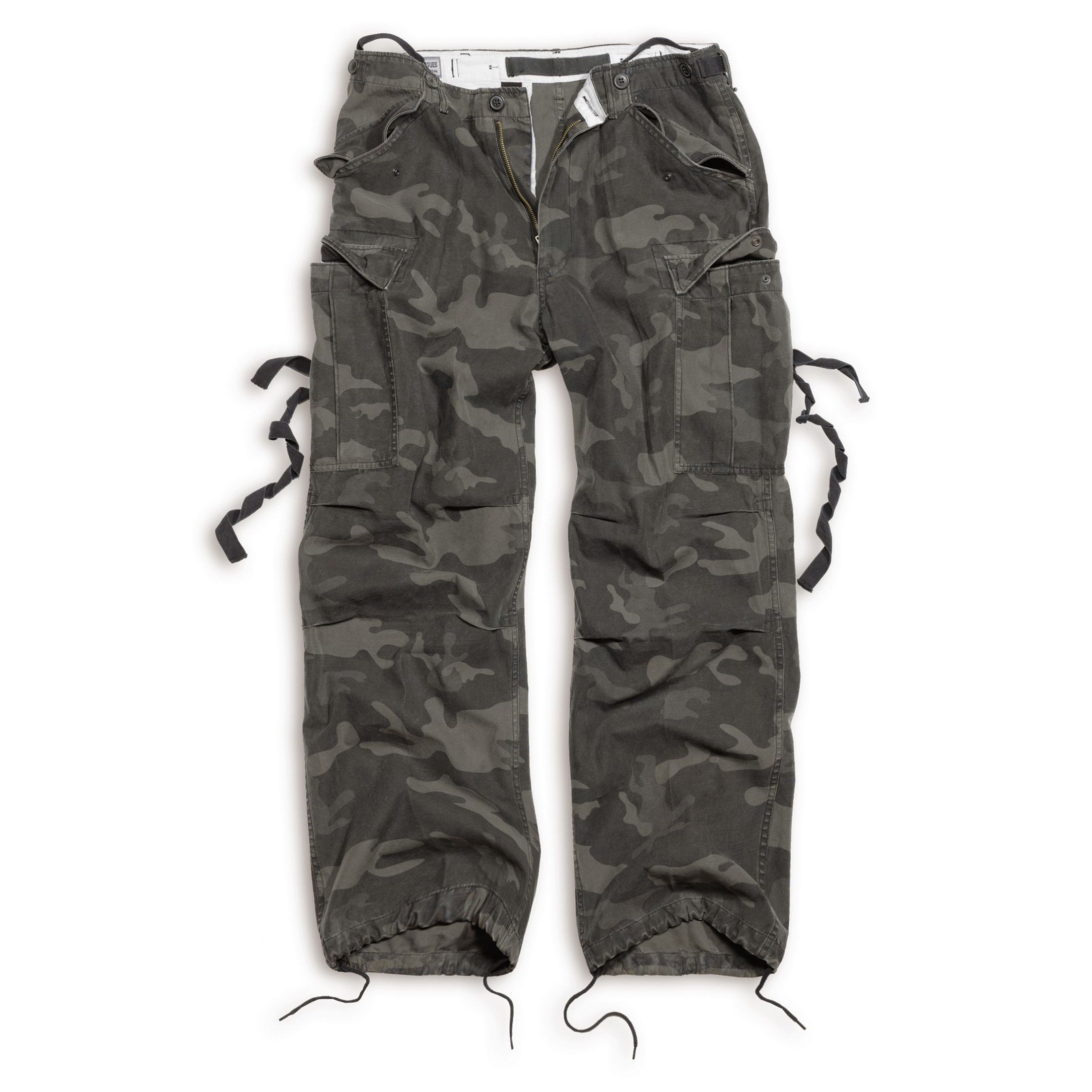 Levně Kalhoty VINTAGE FATIGUE BLACK CAMO
