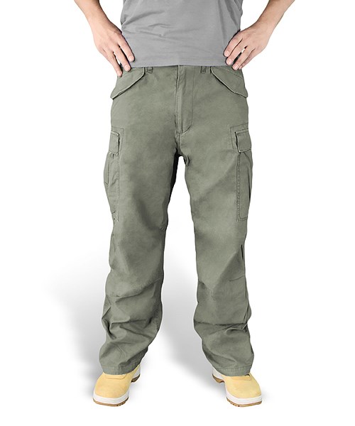 Kalhoty VINTAGE FATIGUE ZELENÉ SURPLUS 05-3596-01 L-11