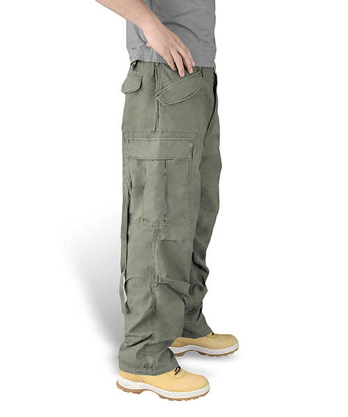 Kalhoty VINTAGE FATIGUE ZELENÉ SURPLUS 05-3596-01 L-11