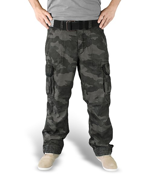 Kalhoty PREMIUM VINTAGE BLACK CAMO SURPLUS 05-3597-42 L-11