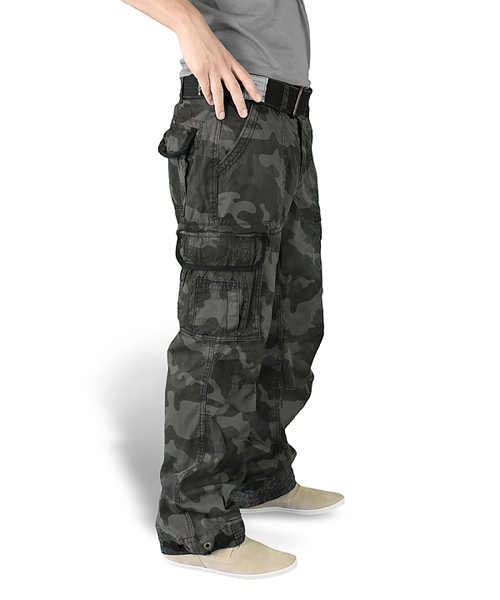 Kalhoty PREMIUM VINTAGE BLACK CAMO SURPLUS 05-3597-42 L-11