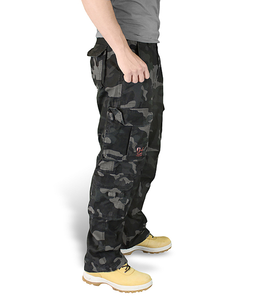 Kalhoty AIRBORNE VINTAGE BLACK CAMO vel. L