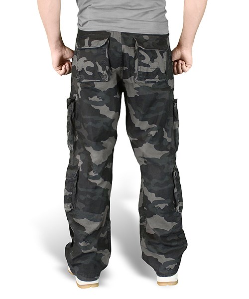 Kalhoty AIRBORNE VINTAGE BLACK CAMO vel. L