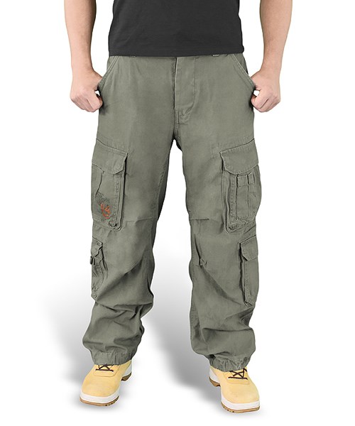Kalhoty AIRBORNE VINTAGE ZELENÉ SURPLUS 05-3598-01 L-11